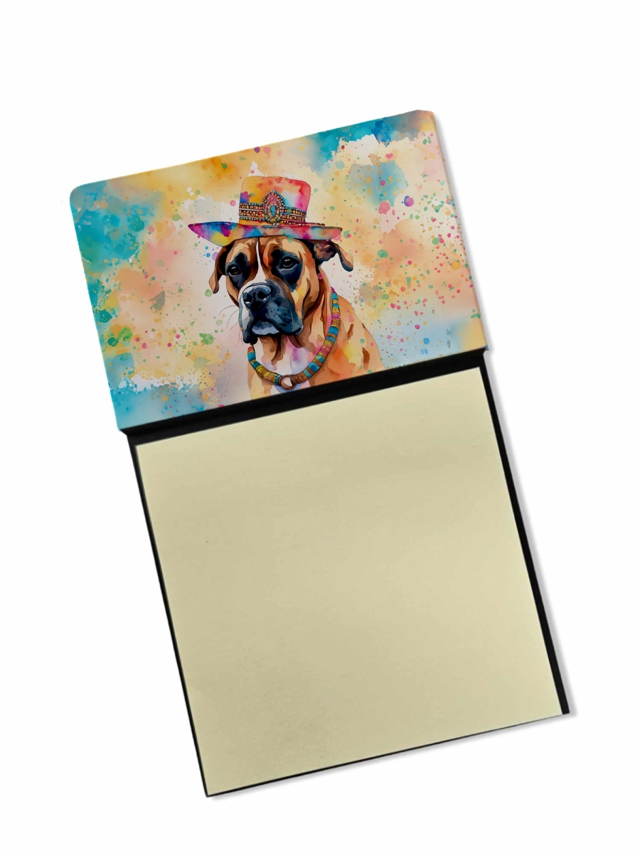 DAC2471SN 5.25 x 3.25 in. Boxer Hippie Dawg Sticky Note Holder