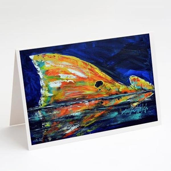 5 x 7 in. Flipper Red Fish Greeting Cards - Pack of 8