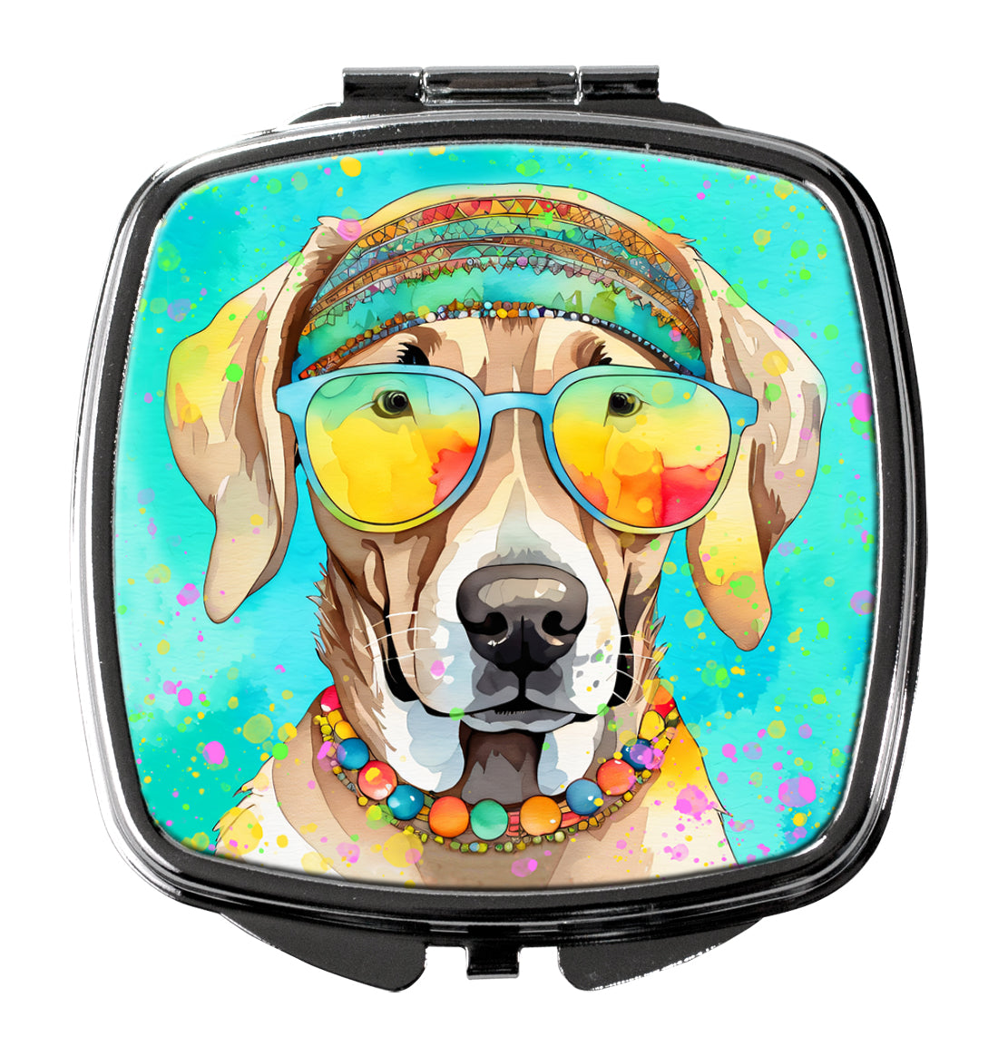 DAC2566SCM 3 x 2.75 in. Weimaraner Hippie Dawg Compact Mirror