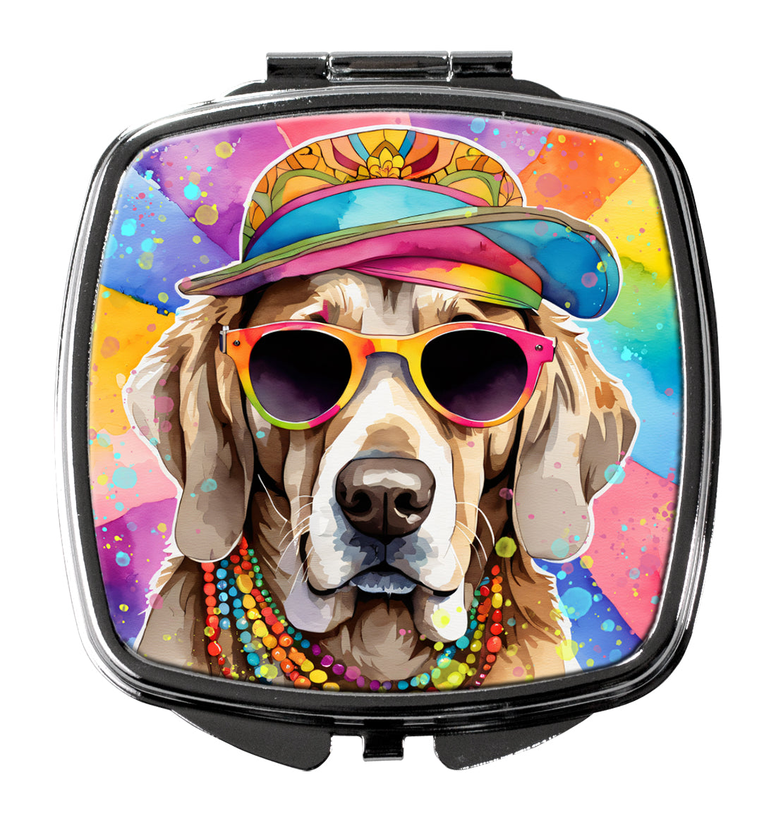 DAC2568SCM 3 x 2.75 in. Weimaraner Hippie Dawg Compact Mirror