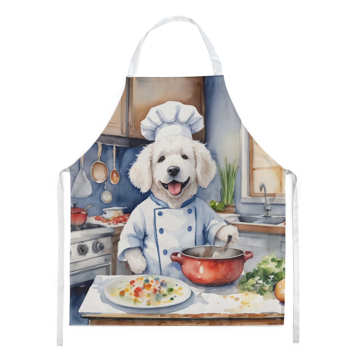 Picture of Carolines Treasures DAC6275APRON 30 x 27 in. Kuvasz The Chef Apron