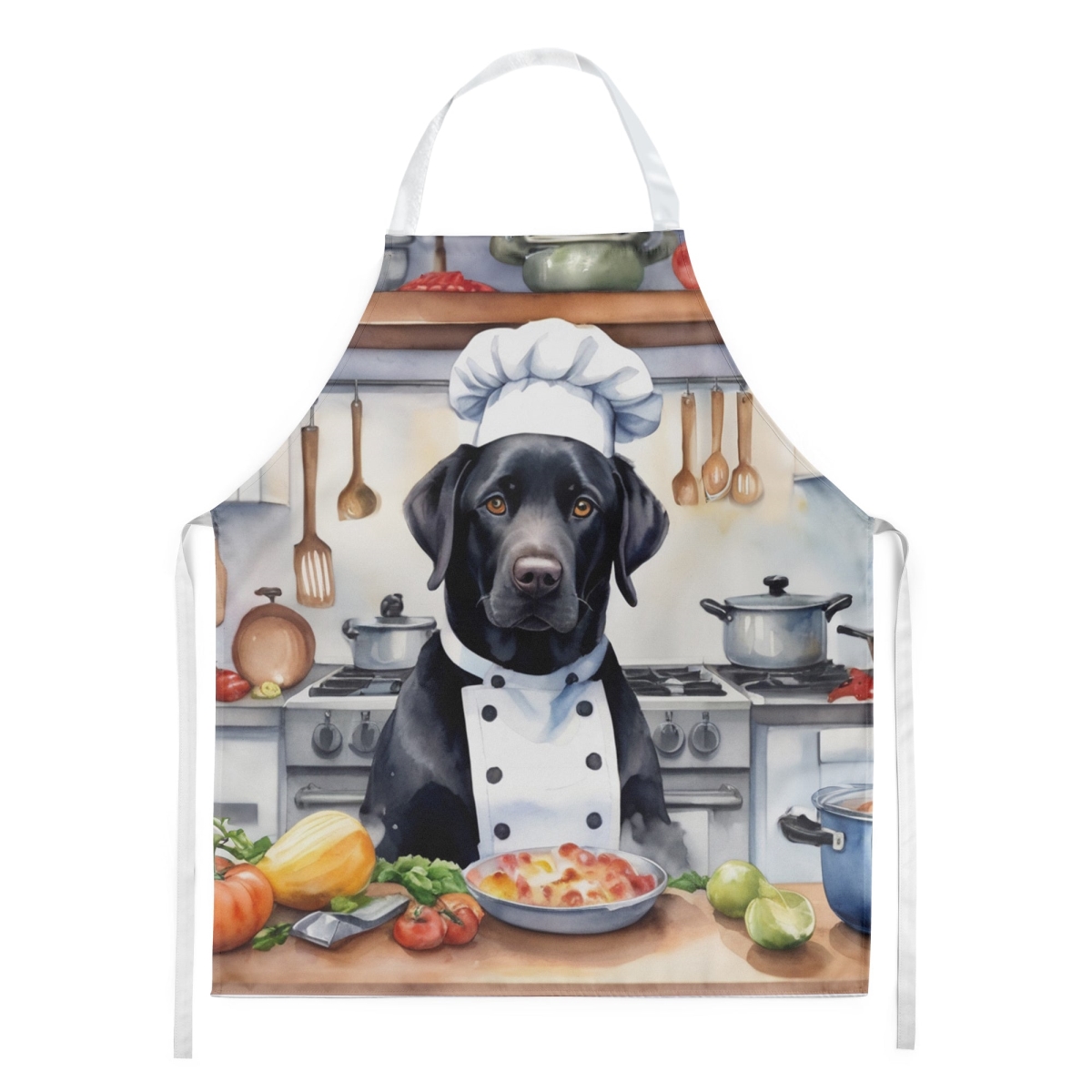 Picture of Carolines Treasures DAC6276APRON 30 x 27 in. Black Labrador Retriever The Chef Apron