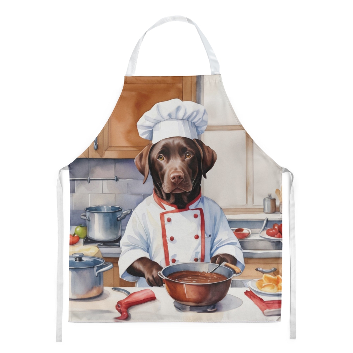 Picture of Carolines Treasures DAC6277APRON 30 x 27 in. Chocolate Labrador Retriever The Chef Apron