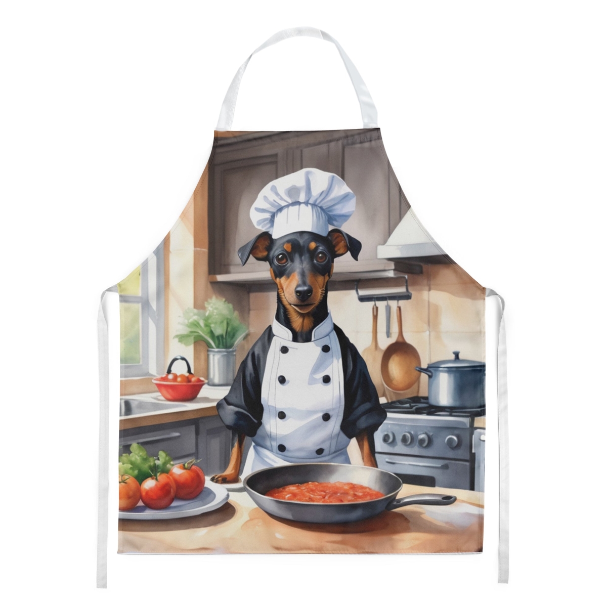 Picture of Carolines Treasures DAC6285APRON 30 x 27 in. Manchester Terrier The Chef Apron