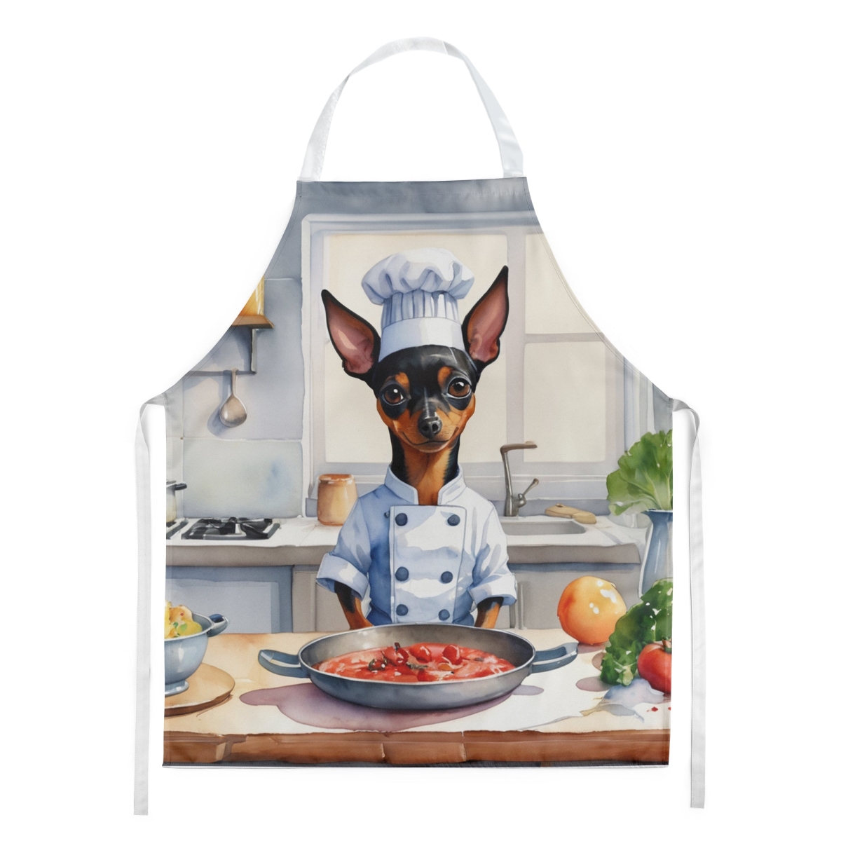 Picture of Carolines Treasures DAC6286APRON 30 x 27 in. Miniature Pinscher The Chef Apron