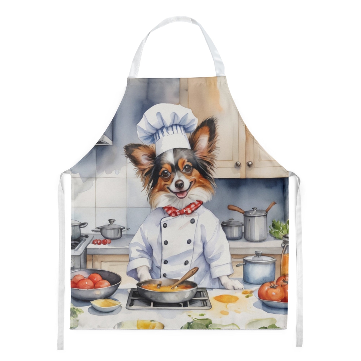 Picture of Carolines Treasures DAC6296APRON 30 x 27 in. Papillon The Chef Apron