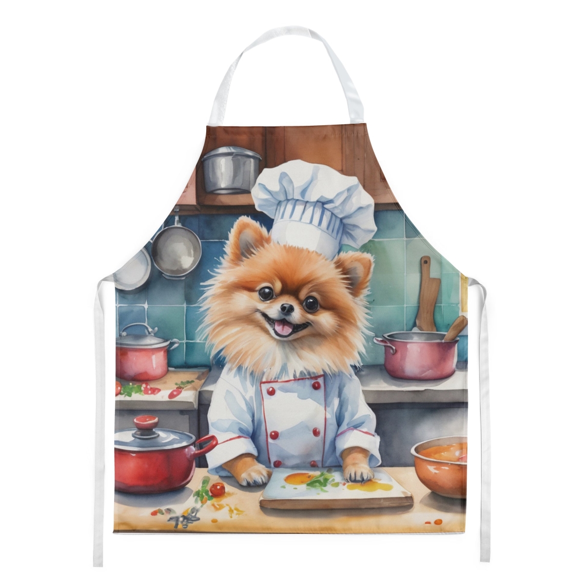 Picture of Carolines Treasures DAC6301APRON 30 x 27 in. Pomeranian The Chef Apron