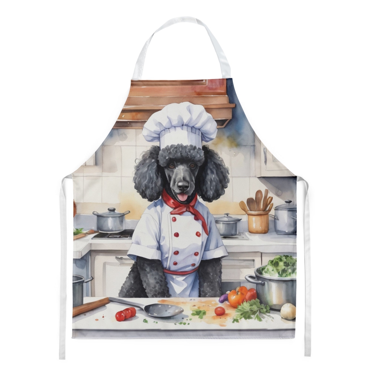 Picture of Carolines Treasures DAC6302APRON 30 x 27 in. Black Poodle The Chef Apron