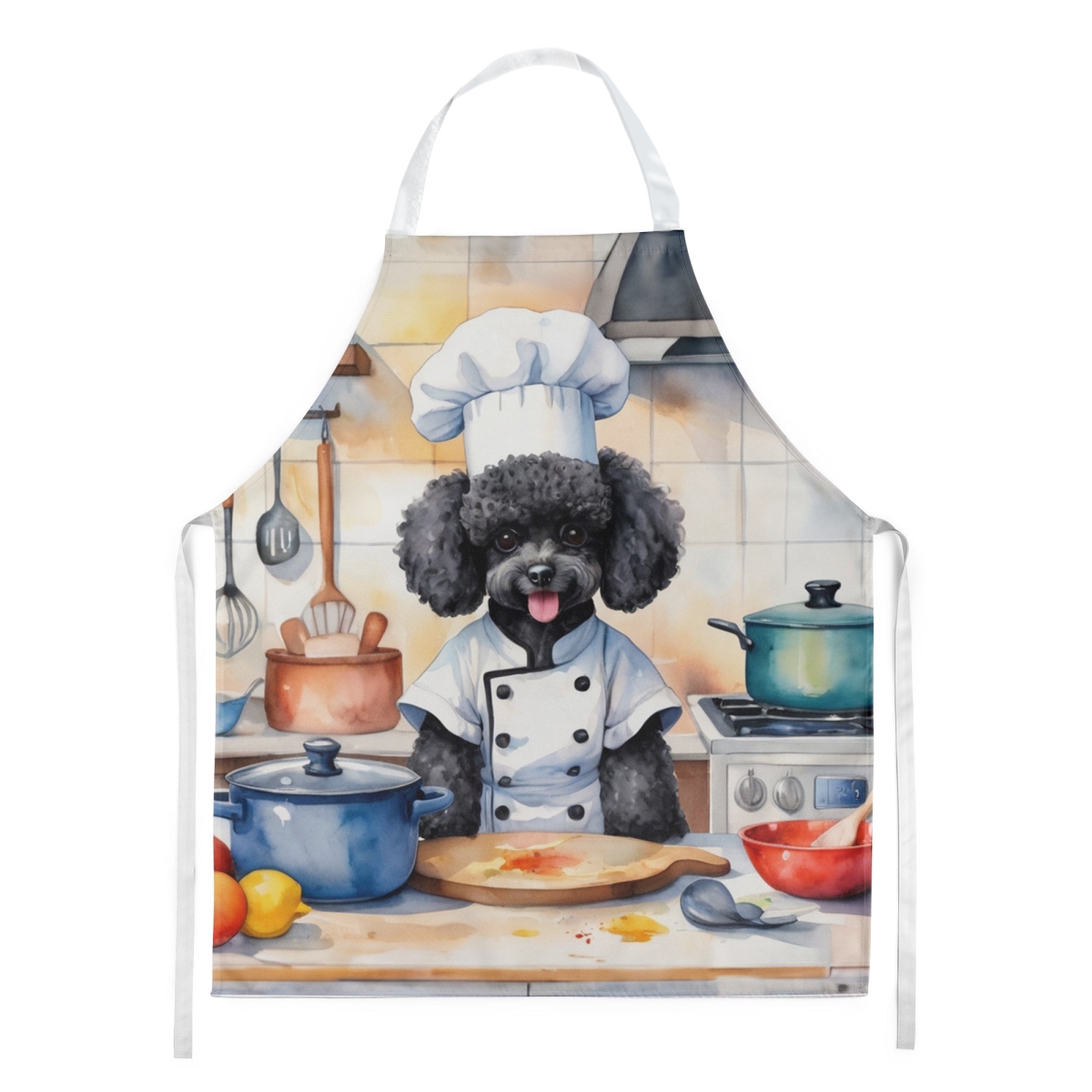 Picture of Carolines Treasures DAC6303APRON 30 x 27 in. Black Poodle The Chef Apron