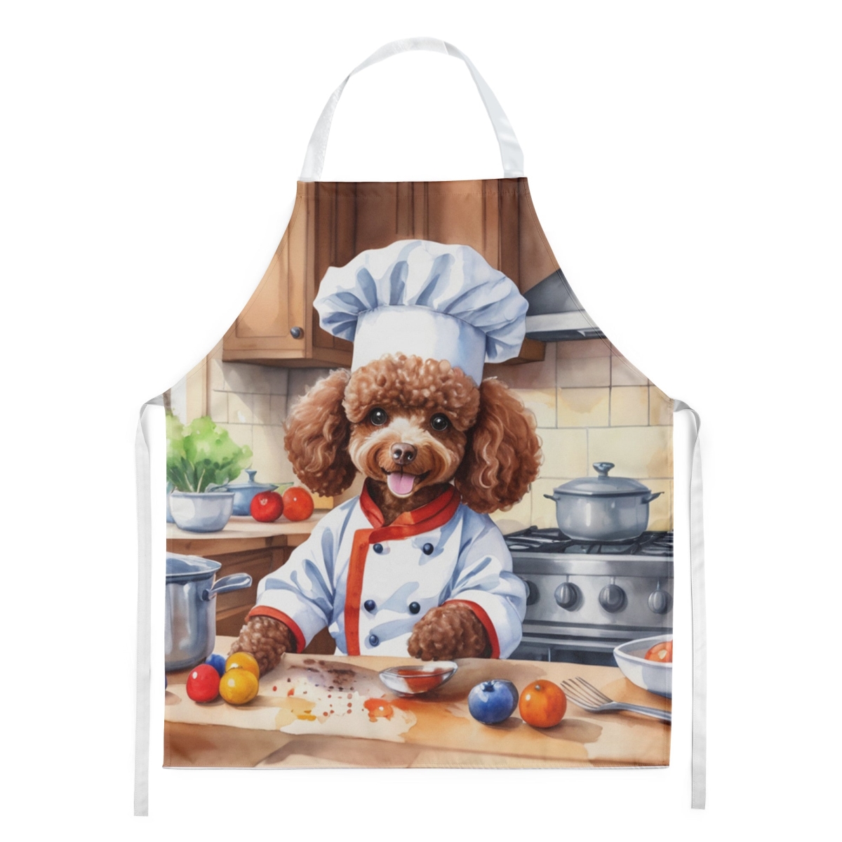 Picture of Carolines Treasures DAC6305APRON 30 x 27 in. Chocolate Poodle The Chef Apron