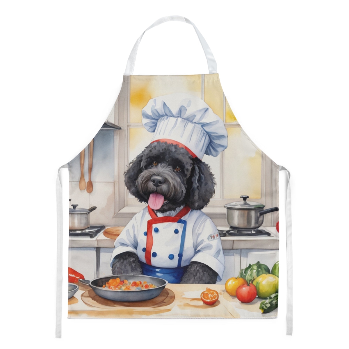 Picture of Carolines Treasures DAC6309APRON 30 x 27 in. Portuguese Water Dog The Chef Apron