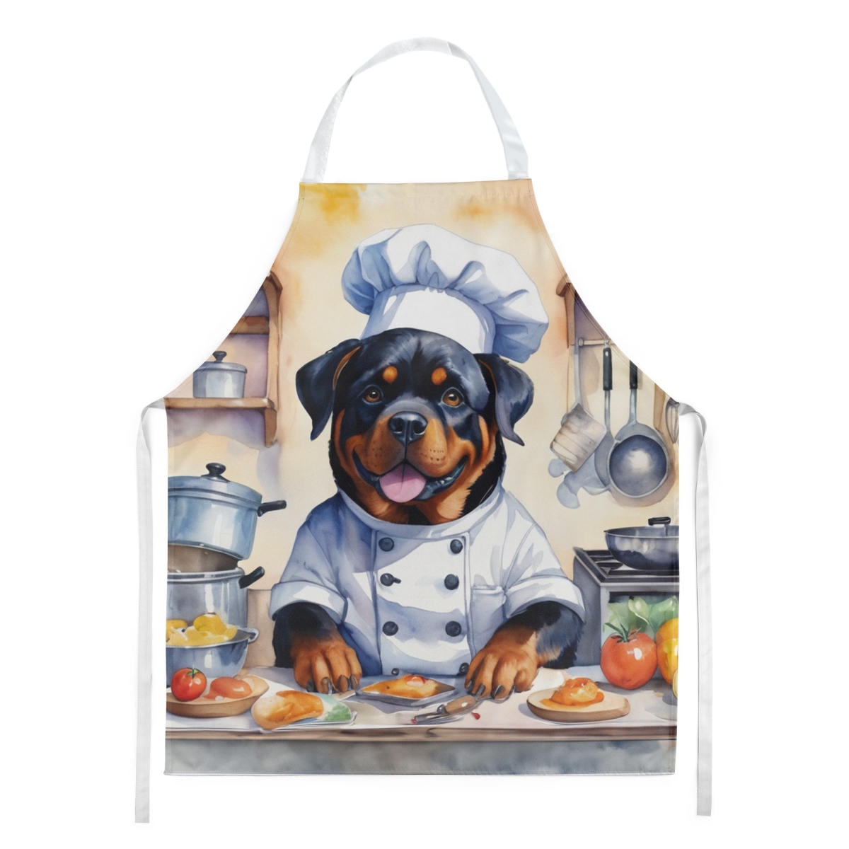 Picture of Carolines Treasures DAC6316APRON 30 x 27 in. Rottweiler The Chef Apron