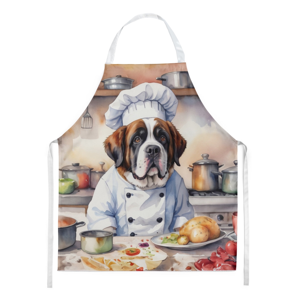 Picture of Carolines Treasures DAC6317APRON 30 x 27 in. Saint Bernard The Chef Apron