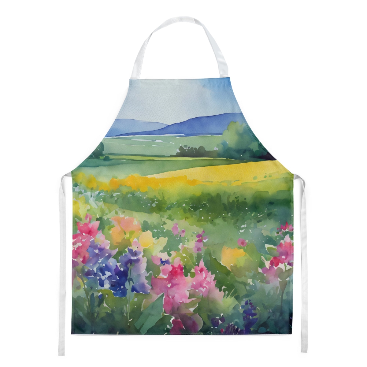 Picture of Carolines Treasures DAC1670APRON 30 x 27 in. Massachusetts Mayflowers in Watercolor Apron