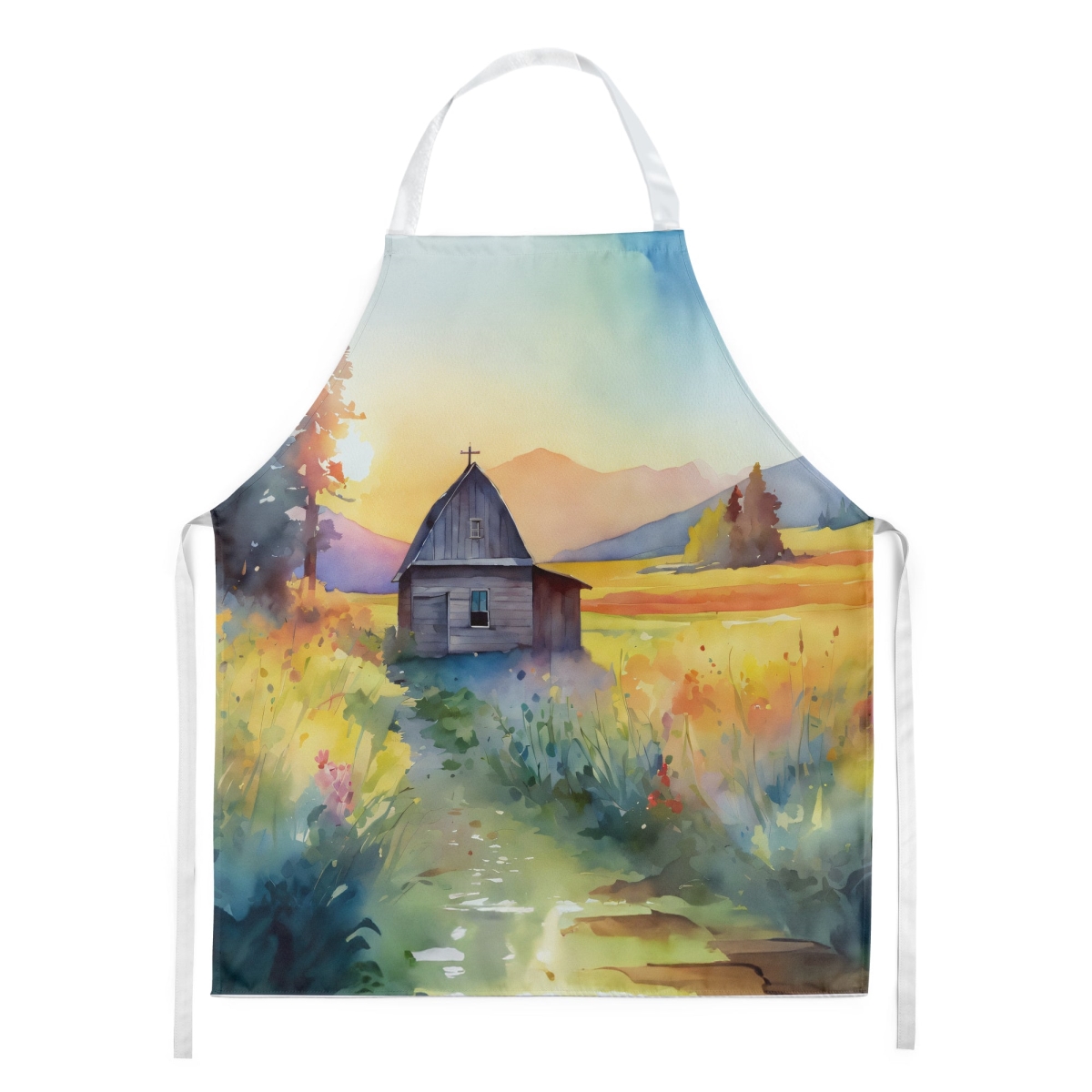 Picture of Carolines Treasures DAC1679APRON 30 x 27 in. Montana Bitterroot in Watercolor Apron