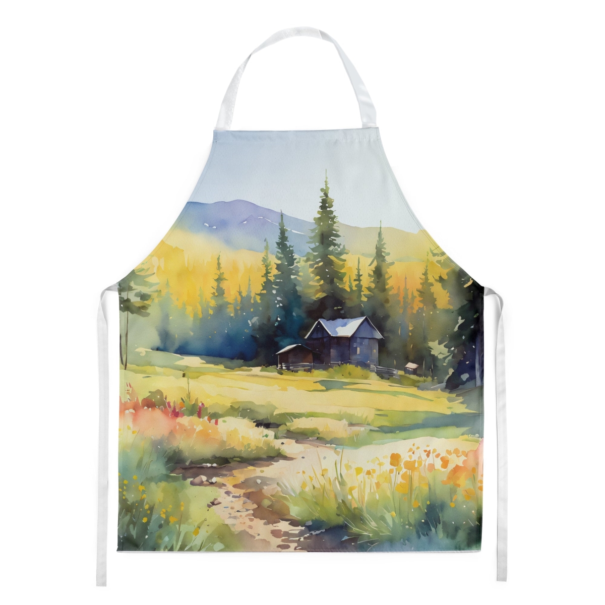 Picture of Carolines Treasures DAC1680APRON 30 x 27 in. Montana Bitterroot in Watercolor Apron