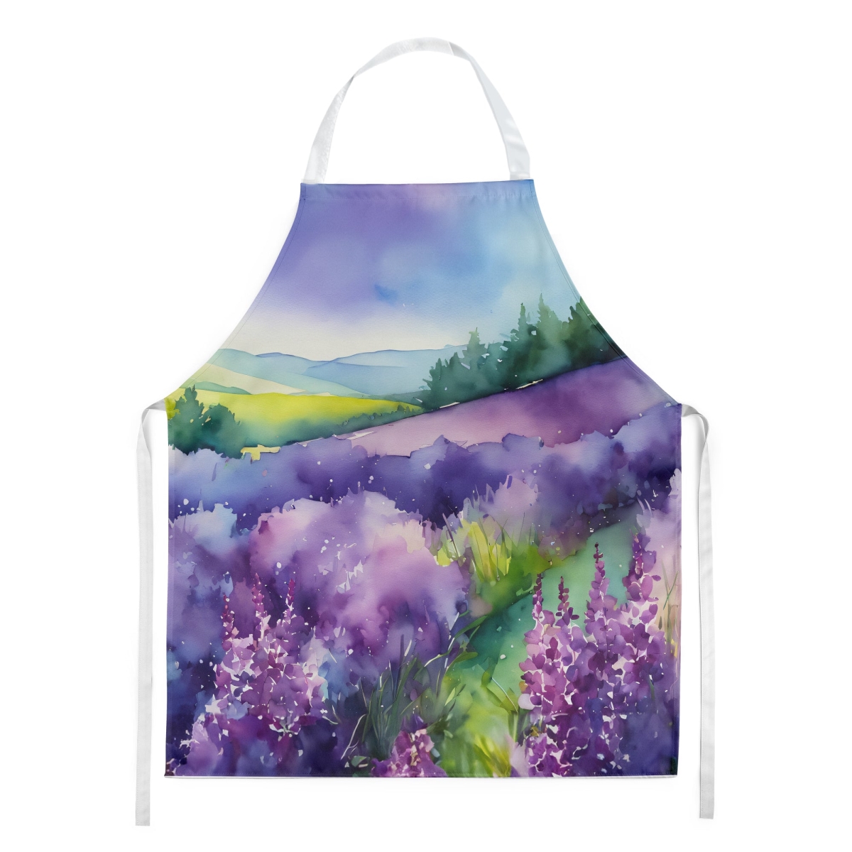 Picture of Carolines Treasures DAC1685APRON 30 x 27 in. Hampshire Purple Lilac in Watercolor Apron