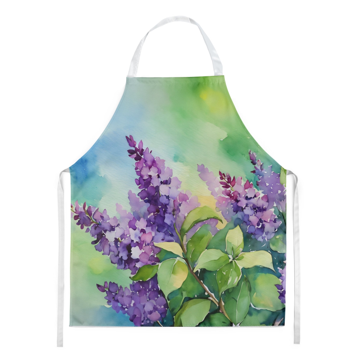 Picture of Carolines Treasures DAC1686APRON 30 x 27 in. Hampshire Purple Lilac in Watercolor Apron