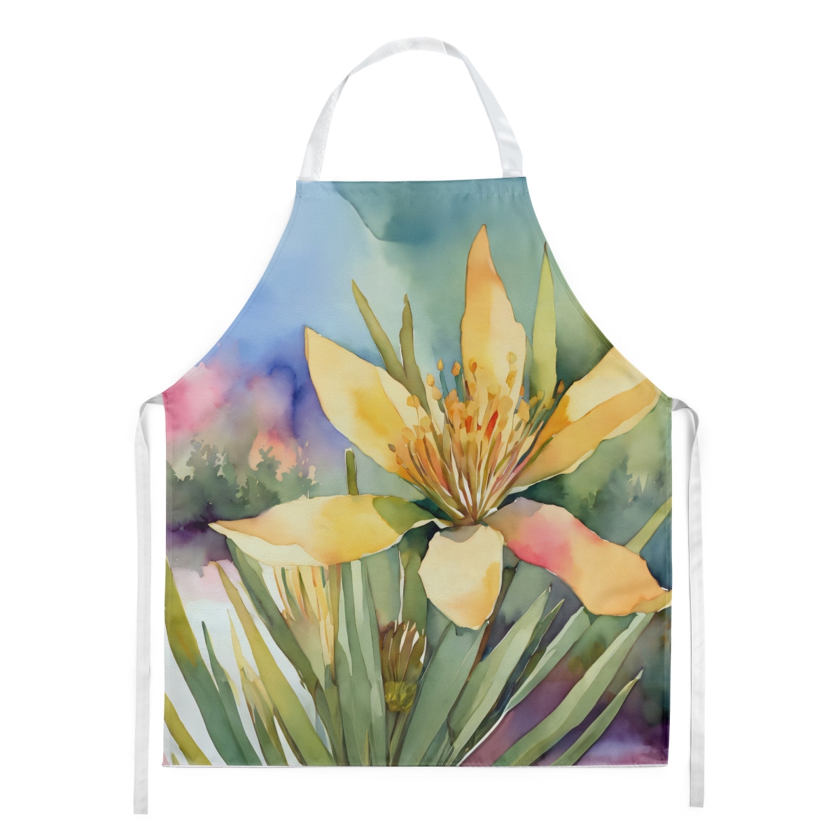 Picture of Carolines Treasures DAC1689APRON 30 x 27 in. Mexico Yucca Flower in Watercolor Apron