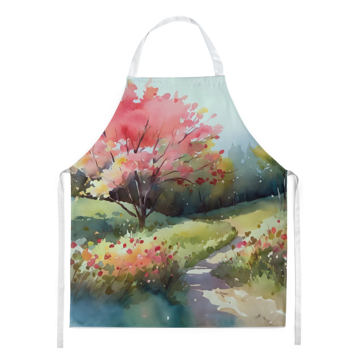 Picture of Carolines Treasures DAC1693APRON 30 x 27 in. North Carolina Dogwoods in Watercolor Apron