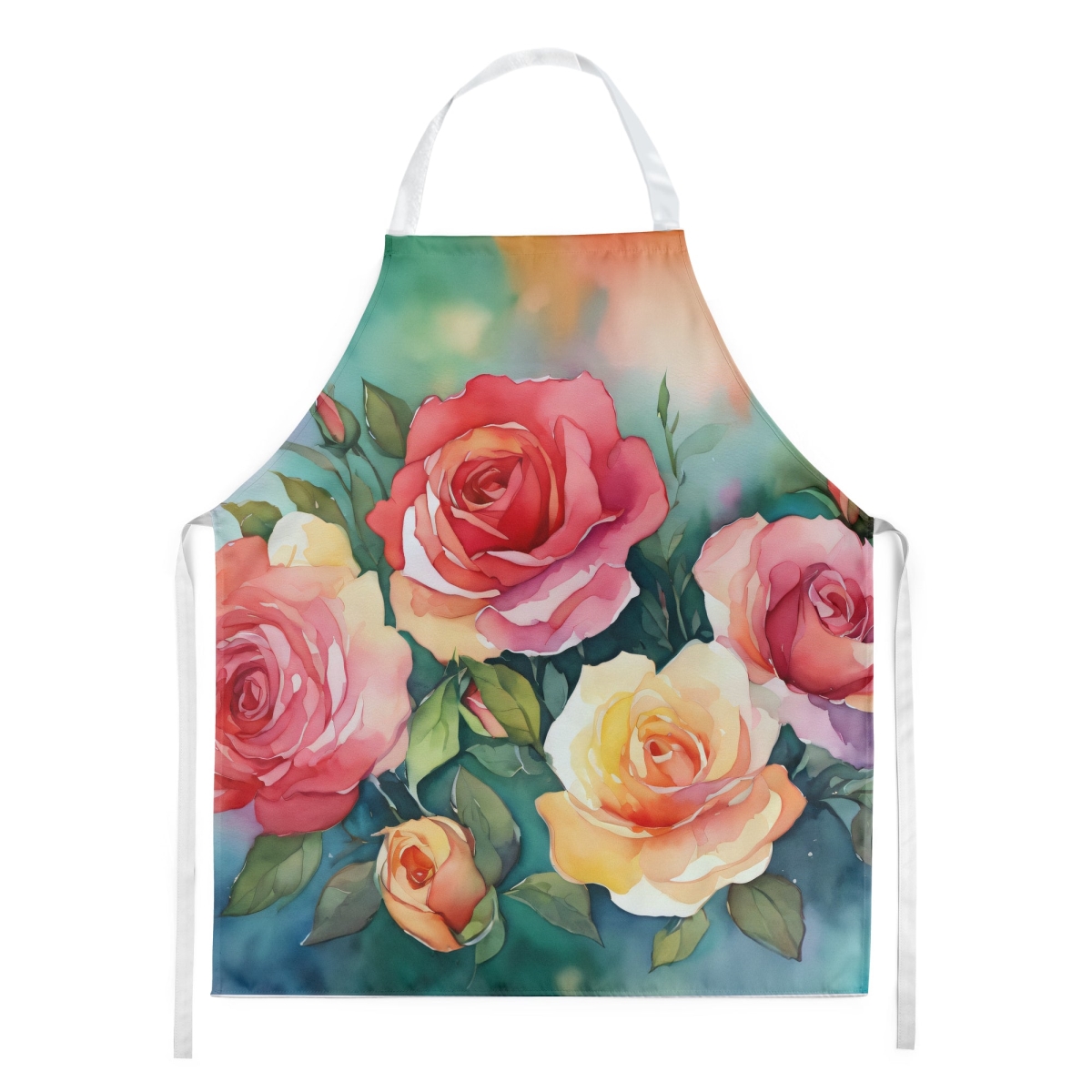 Picture of Carolines Treasures DAC1701APRON 30 x 27 in. Oklahoma Roses in Watercolor Apron