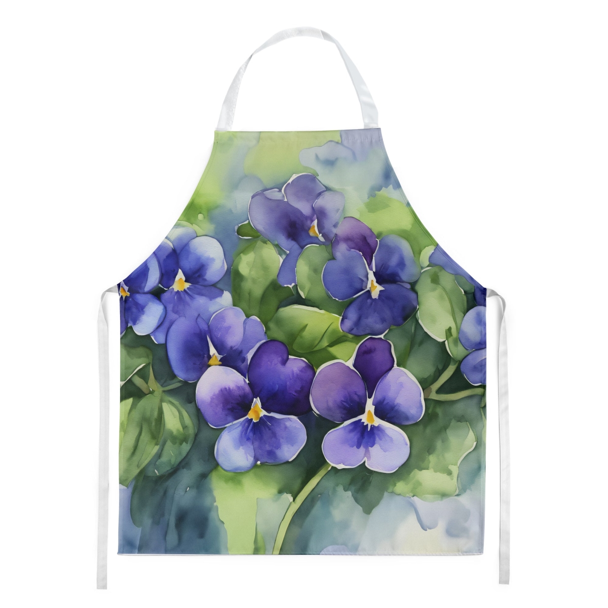 Picture of Carolines Treasures DAC1703APRON 30 x 27 in. Rhode Island Violets in Watercolor Apron