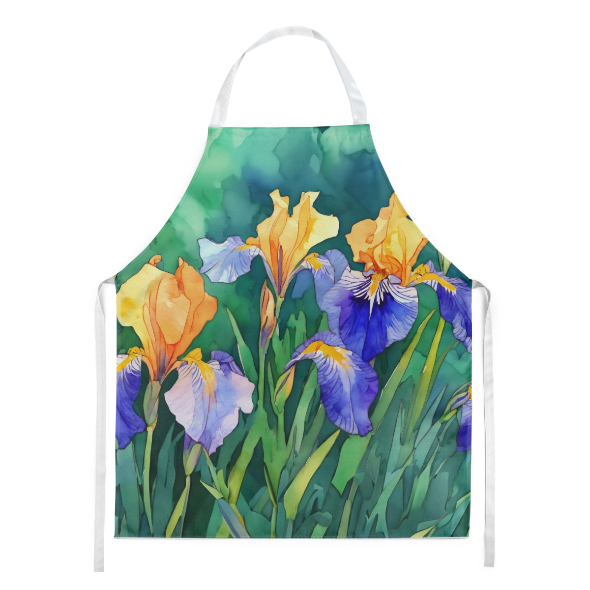 Picture of Carolines Treasures DAC1706APRON 30 x 27 in. Tennessee Iris in Watercolor Apron