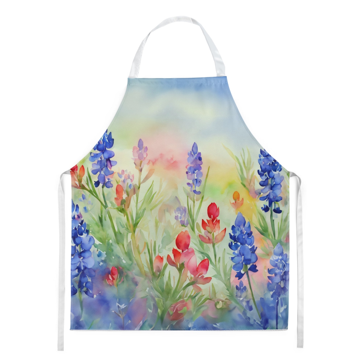 Picture of Carolines Treasures DAC1708APRON 30 x 27 in. Texas Bluebonnets in Watercolor Apron