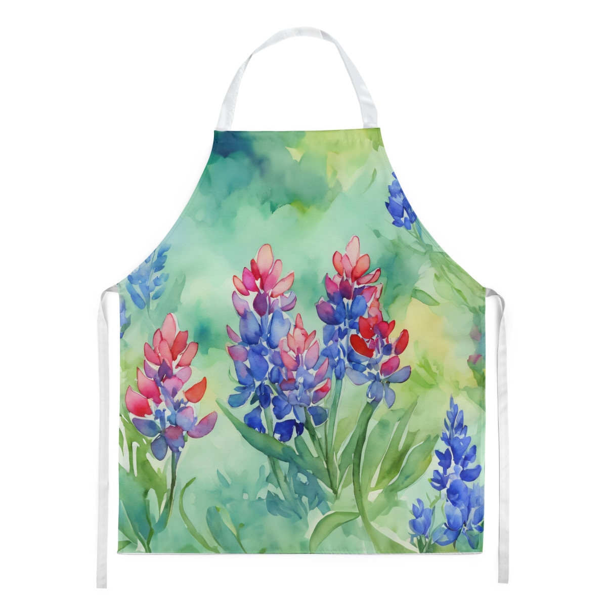 Picture of Carolines Treasures DAC1709APRON 30 x 27 in. Texas Bluebonnets in Watercolor Apron