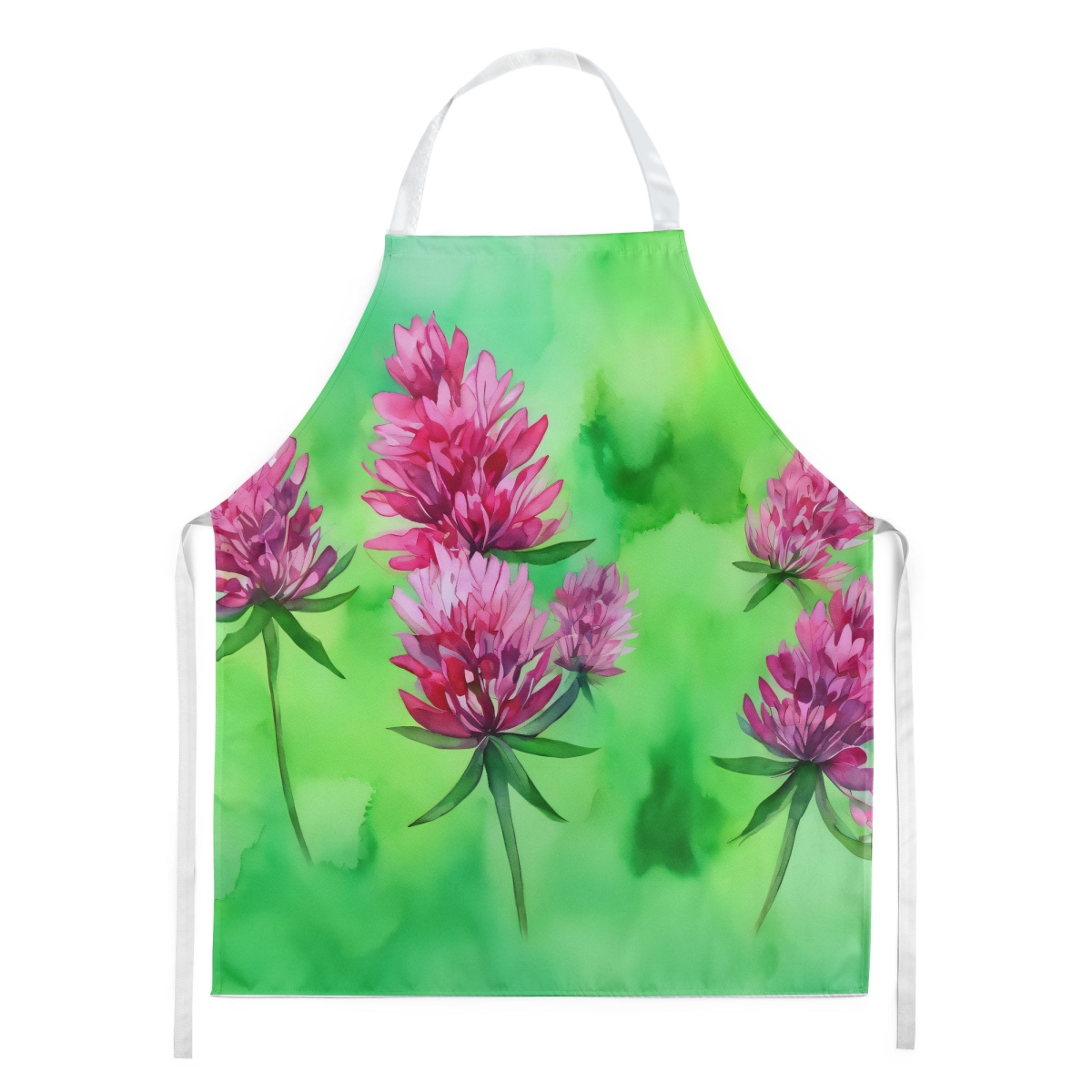 Picture of Carolines Treasures DAC1712APRON 30 x 27 in. Vermont Red Clover in Watercolor Apron