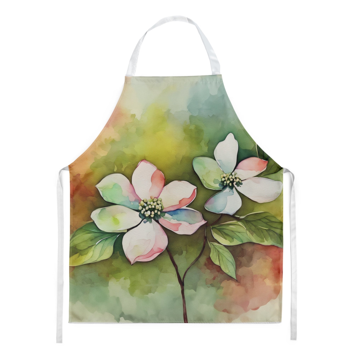 Picture of Carolines Treasures DAC1713APRON 30 x 27 in. Virginia American Dogwood in Watercolor Apron