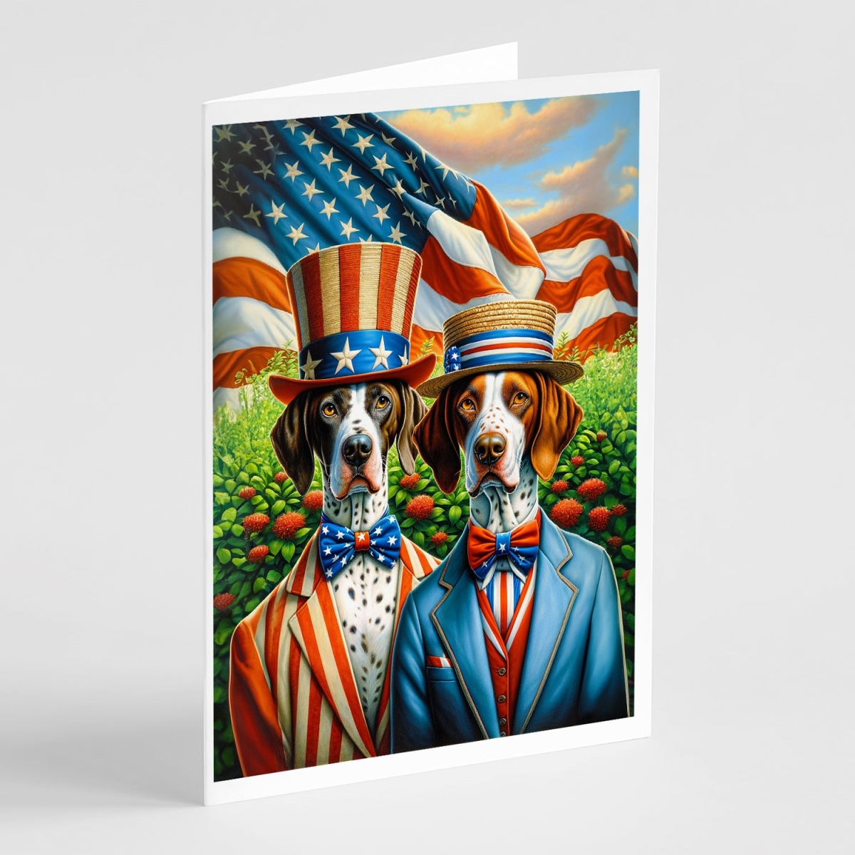 DAC4285GCA7P 5 x 7 in. All American Pointer Greeting Cards - Pack of 8