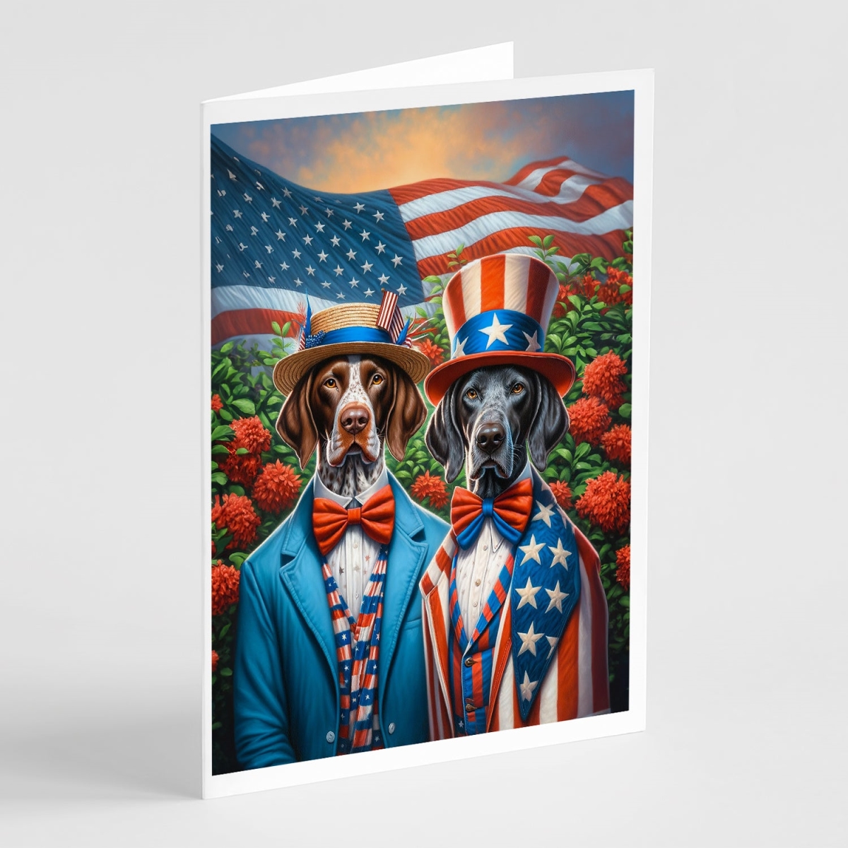 DAC4286GCA7P 5 x 7 in. All American Pointer Greeting Cards - Pack of 8