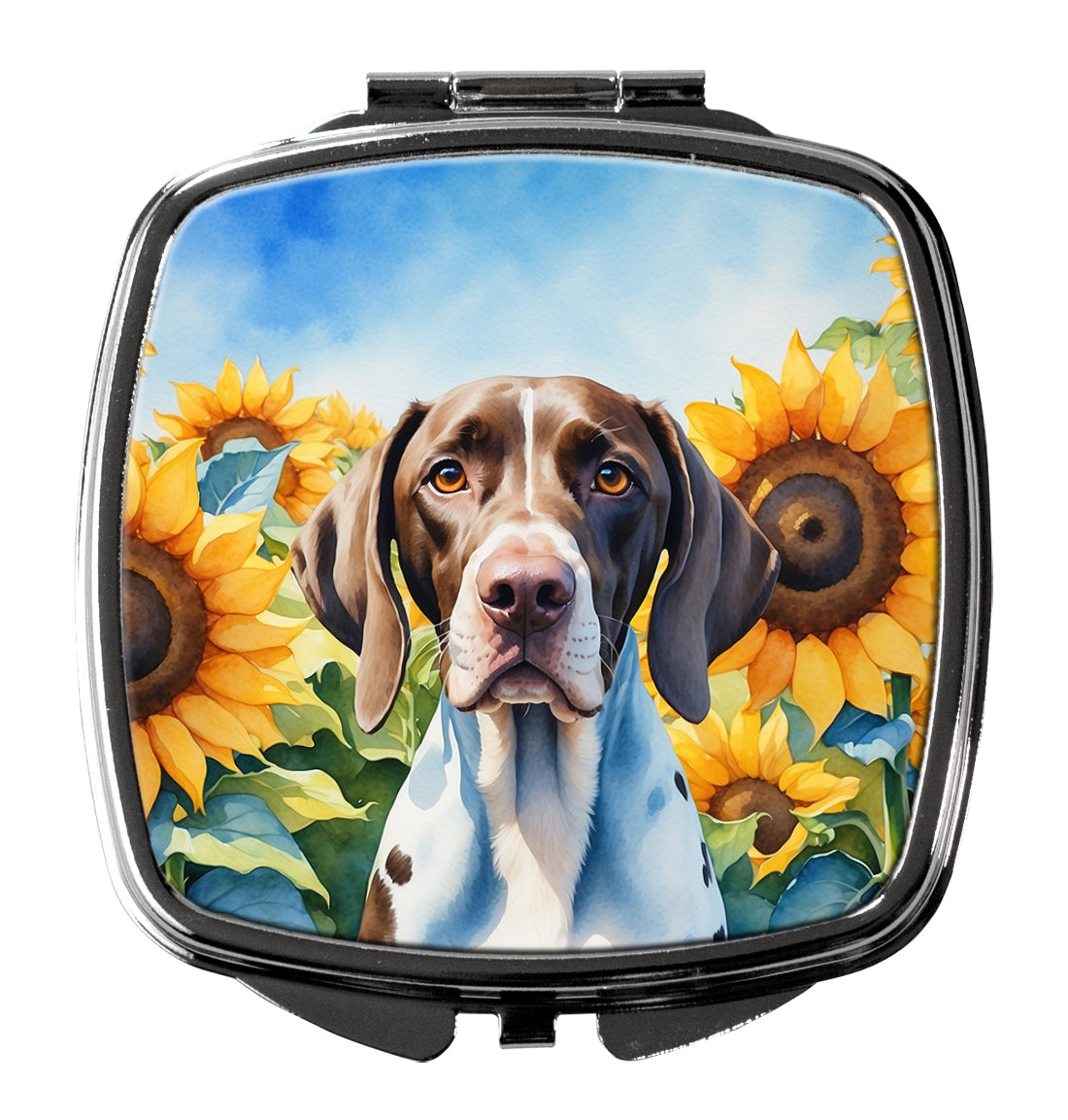 DAC6134SCM 3 x 2.75 in. Pointer in Sunflowers Compact Mirror