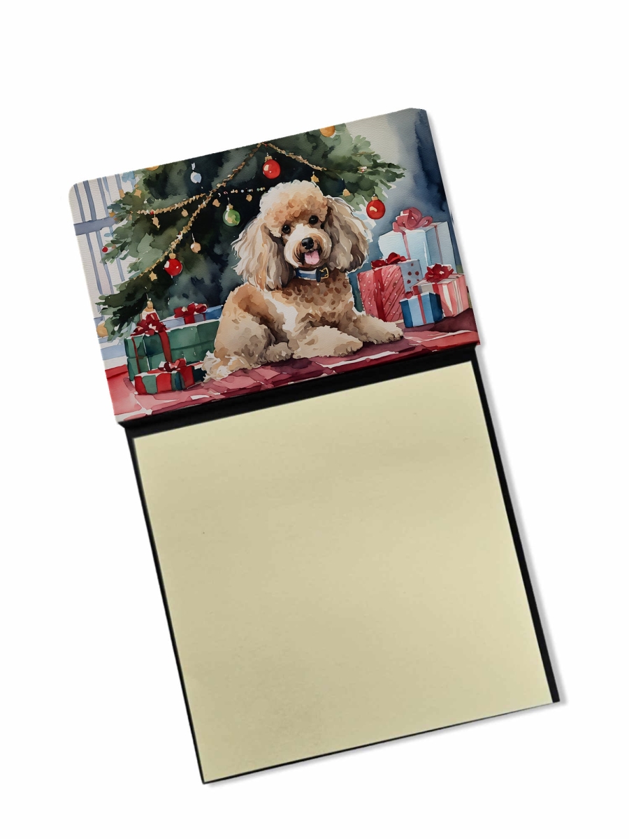 DAC2726SN 5.25 x 3.25 in. Poodle Cozy Christmas Sticky Note Holder