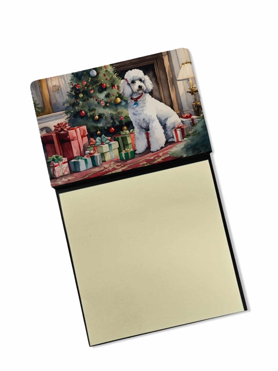 DAC2728SN 5.25 x 3.25 in. Poodle Cozy Christmas Sticky Note Holder