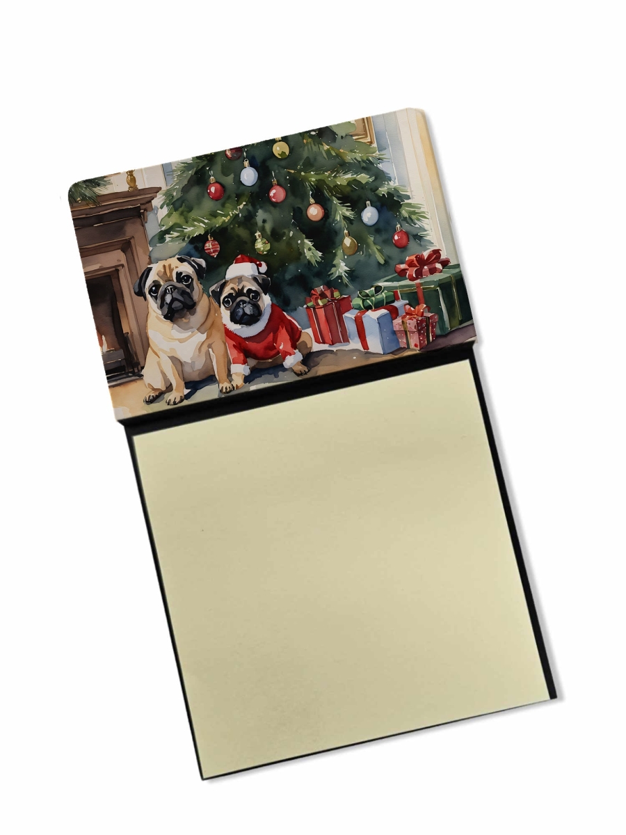 DAC2732SN 5.25 x 3.25 in. Pug Cozy Christmas Sticky Note Holder