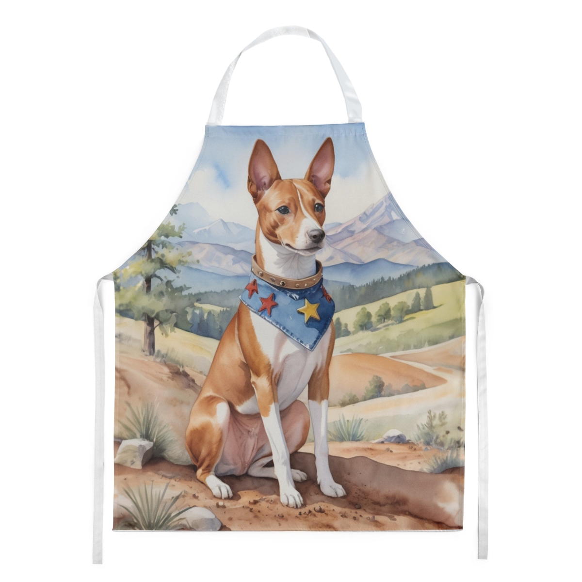 Picture of Carolines Treasures DAC5841APRON 30 x 27 in. Basenji Cowboy Welcome Apron
