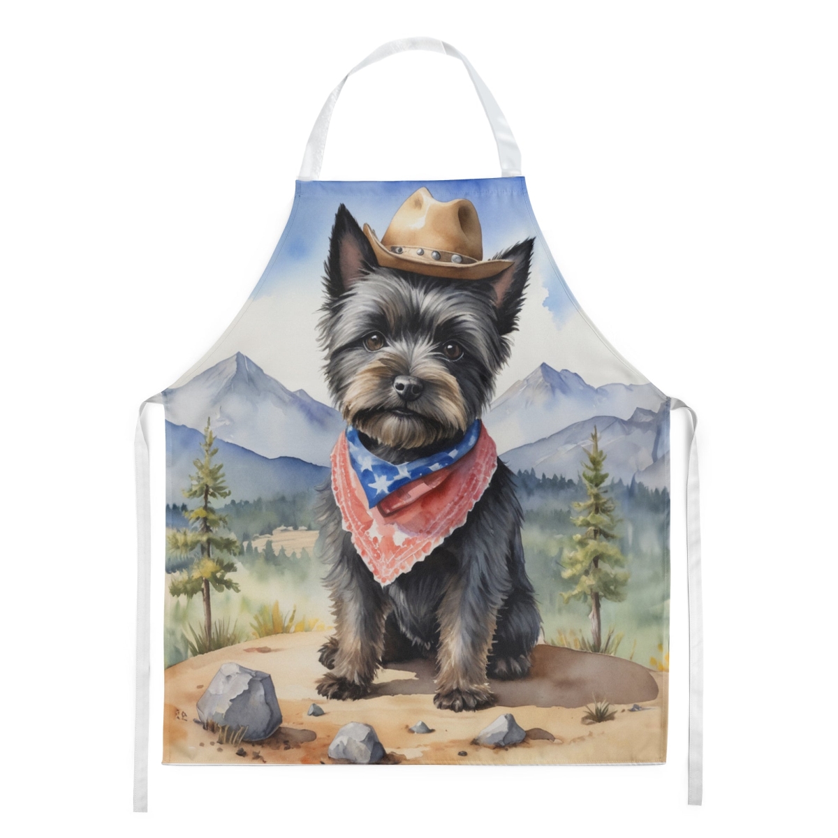 Picture of Carolines Treasures DAC5869APRON 30 x 27 in. Cairn Terrier Cowboy Welcome Apron