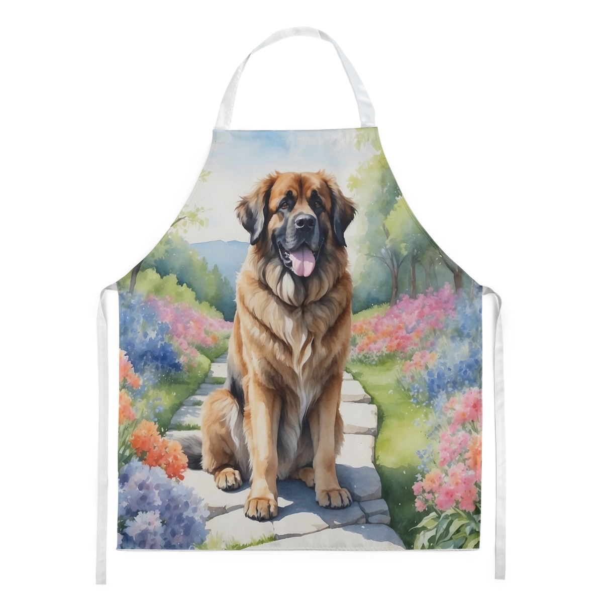 Picture of Carolines Treasures DAC6666APRON 30 x 27 in. Leonberger Spring Path Apron