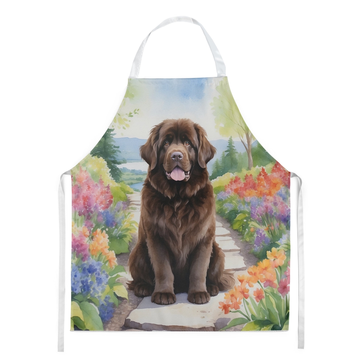 Picture of Carolines Treasures DAC6676APRON 30 x 27 in. Foundland Spring Path Apron