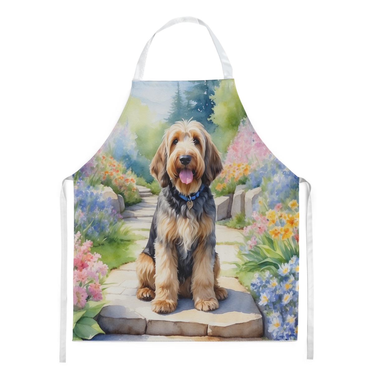 Picture of Carolines Treasures DAC6683APRON 30 x 27 in. Otterhound Spring Path Apron