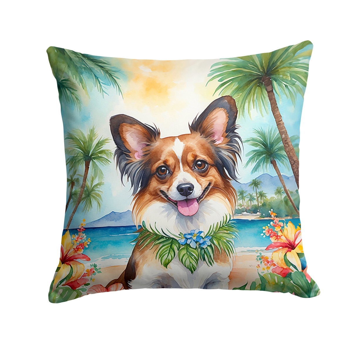 DAC6486PW1818 18 x 18 in. Papillon Luau Throw Pillow