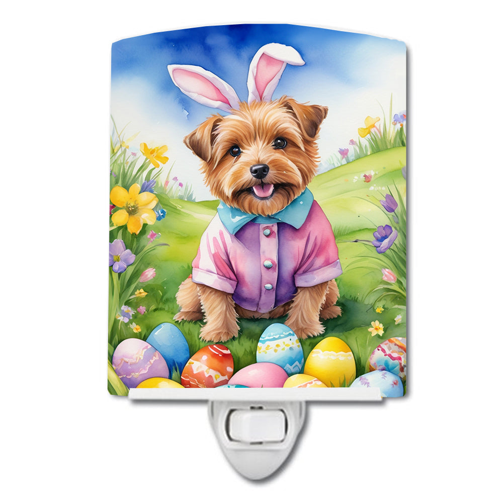 6 x 4 in. Norfolk Terrier Easter Egg Hunt Ceramic Night Light