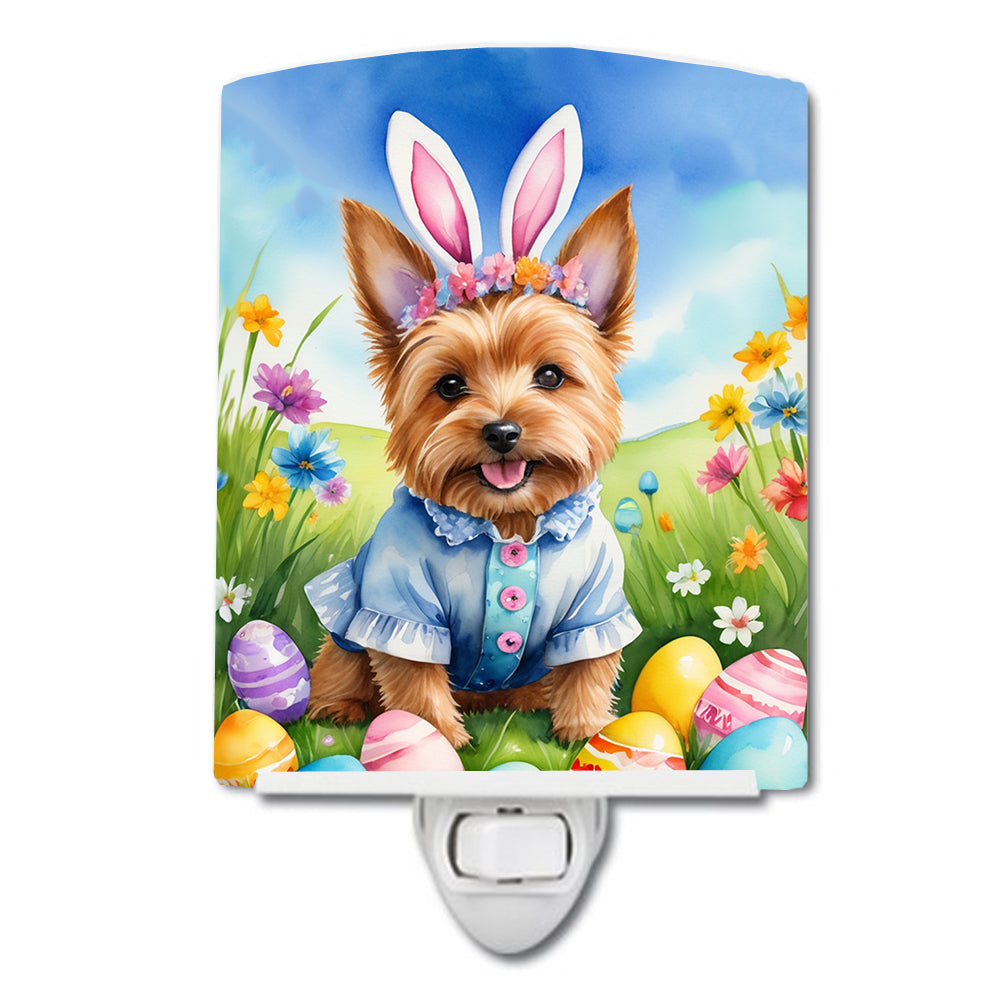 6 x 4 in. Norwich Terrier Easter Egg Hunt Ceramic Night Light