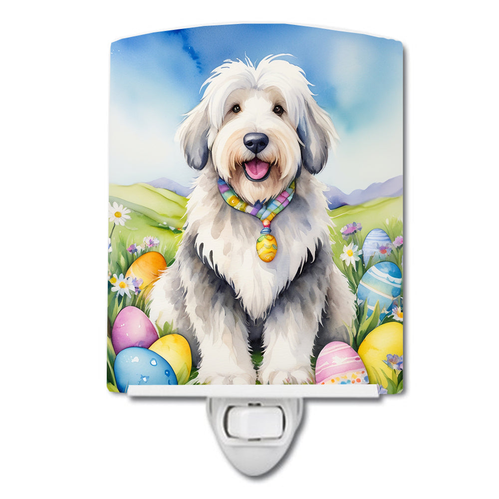 DAC5126CNL 6 x 4 in. Old English Sheepdog Easter Egg Hunt Ceramic Night Light