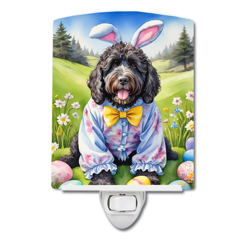 DAC5149CNL 6 x 4 in. Portuguese Water Dog Easter Egg Hunt Ceramic Night Light