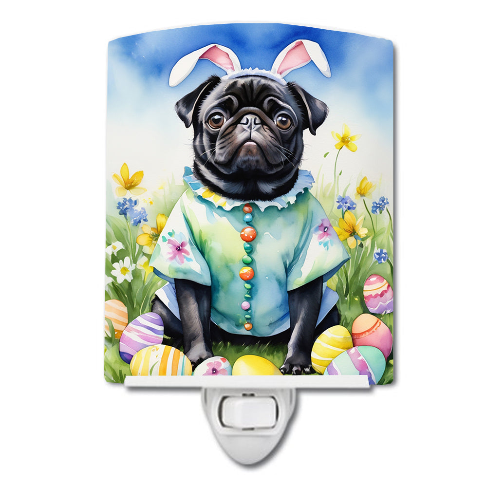 DAC5150CNL 6 x 4 in. Pug Easter Egg Hunt Ceramic Night Light
