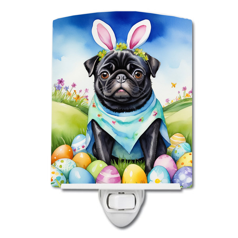 DAC5151CNL 6 x 4 in. Pug Easter Egg Hunt Ceramic Night Light