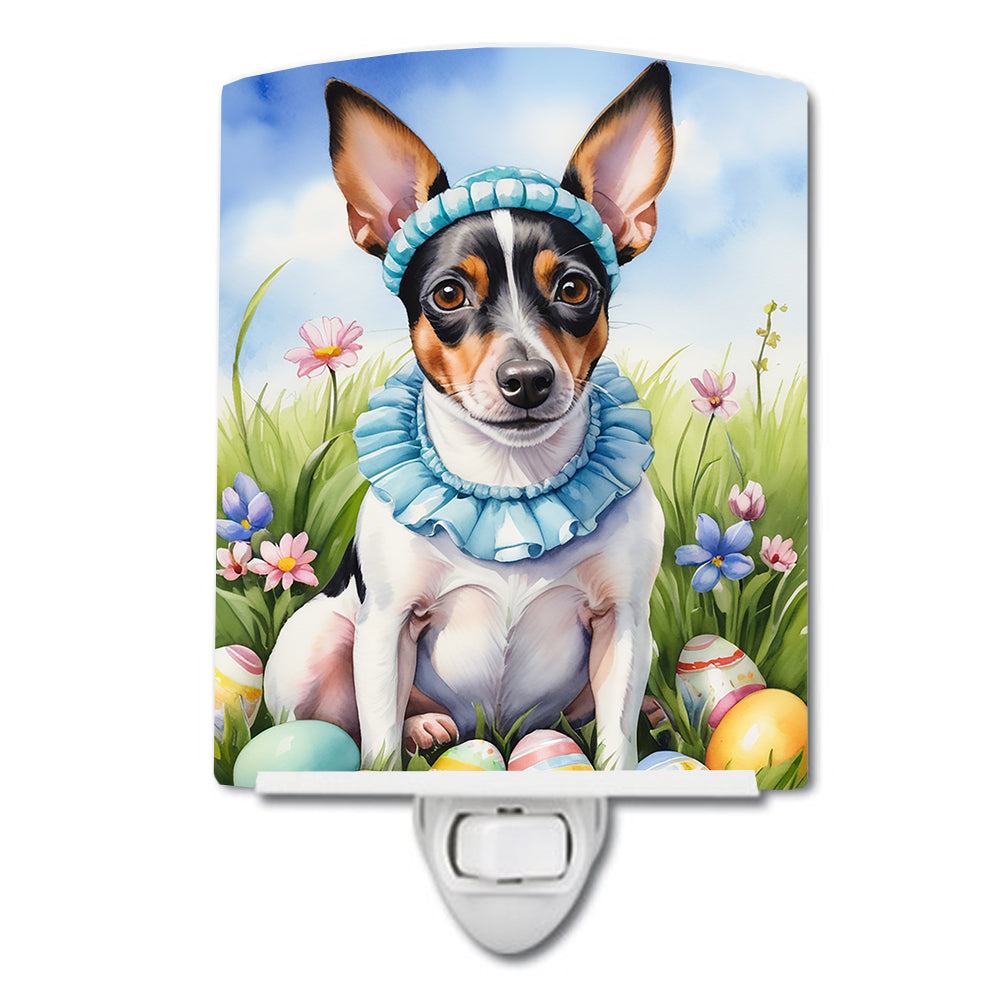 DAC5156CNL 6 x 4 in. Rat Terrier Easter Egg Hunt Ceramic Night Light
